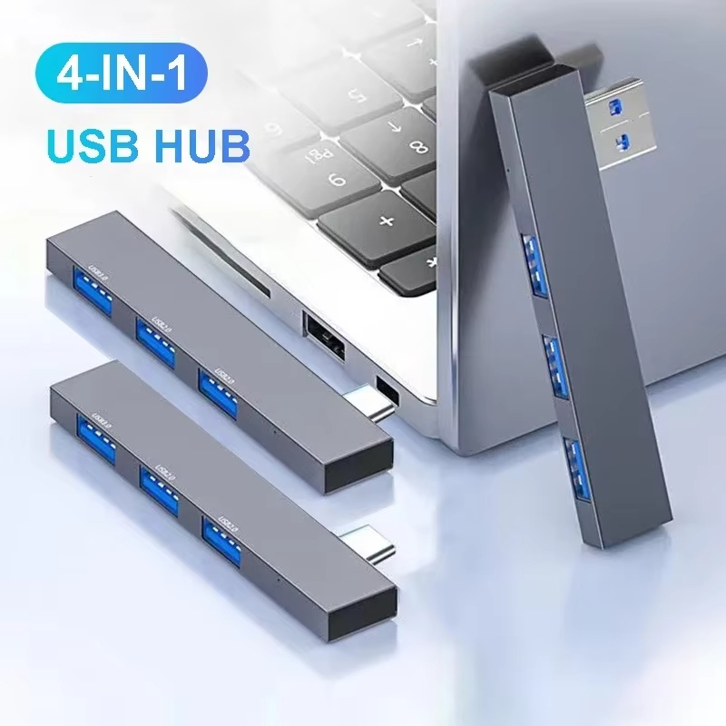 Type C Multiport Adapter - Hub USB 3.0 de 4 Portas,