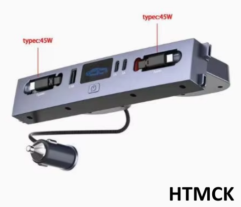 Type C Multiport Adapter - Carregador de Carro Multi-Portas, Adaptador de