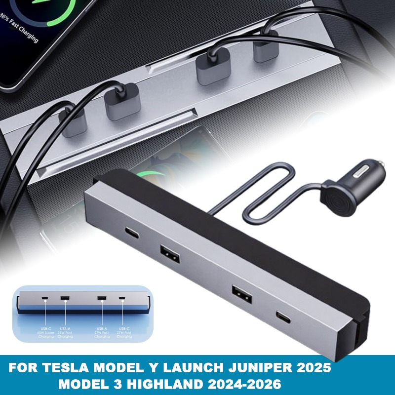 Type C Multiport Adapter - Adaptador de Carro para Console Central,