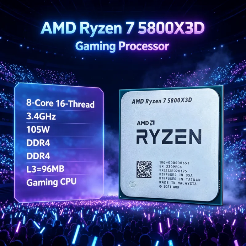 Amd Cpu Ryzen 7 - Processador de Jogos AMD R7 5800X3D
