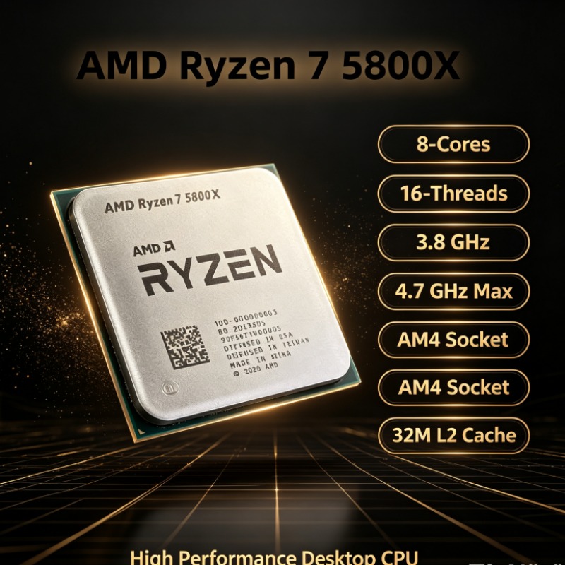 Processador AMD Ryzen 7 5800X  - Amd Cpu Ryzen 7 avaliação e preço