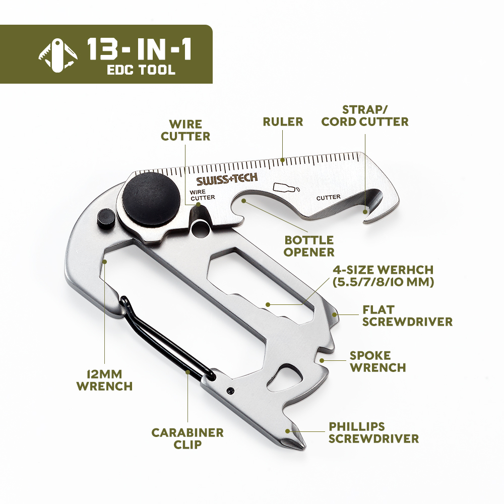 Swiss tech 13 em 1 mini ferram - Tech Accessories Kit avaliação e preço